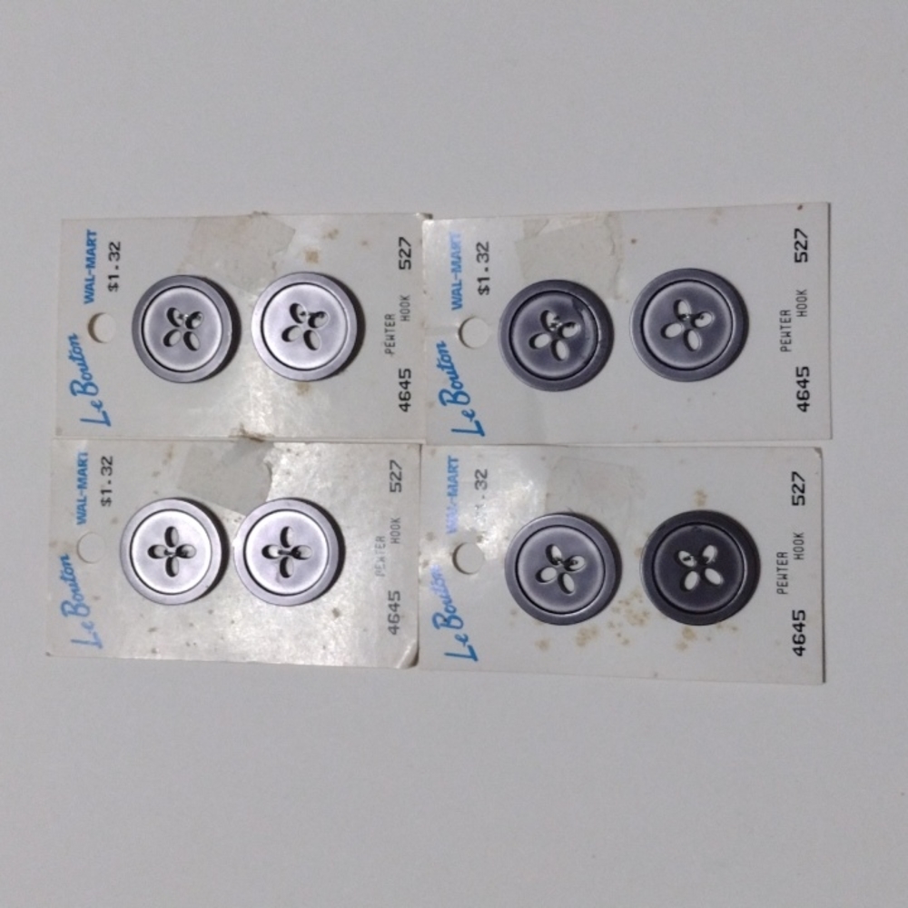 5/$20 Pewter Button 4 Pack